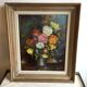 Bouquet of flowers oil on panel