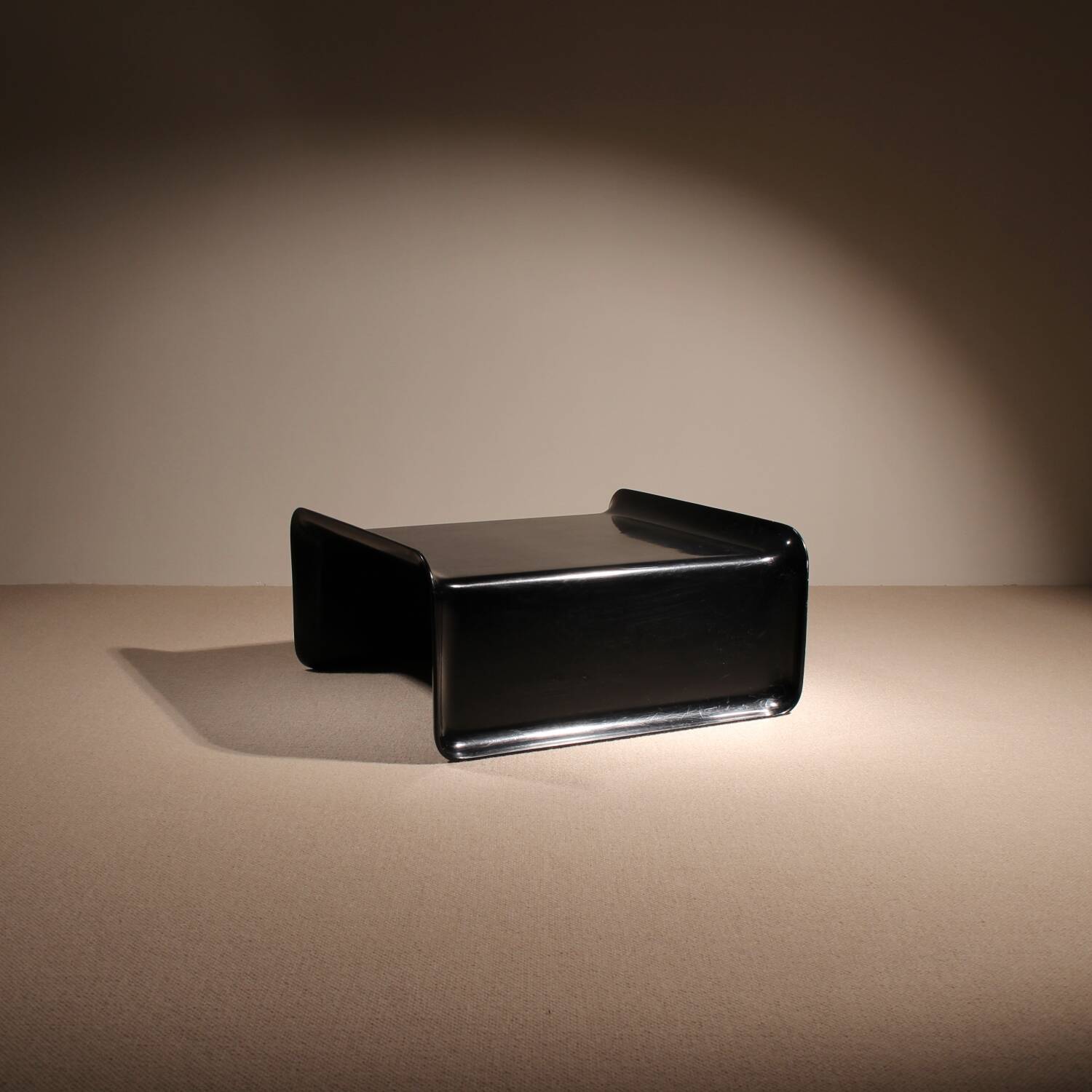 Black Fiberglass Coffee Table by Rosenthal | Germany 1970s
