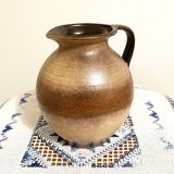 Scheurich 603-15 brown-beige vase or jug with handle, west german art pottery (wgp)