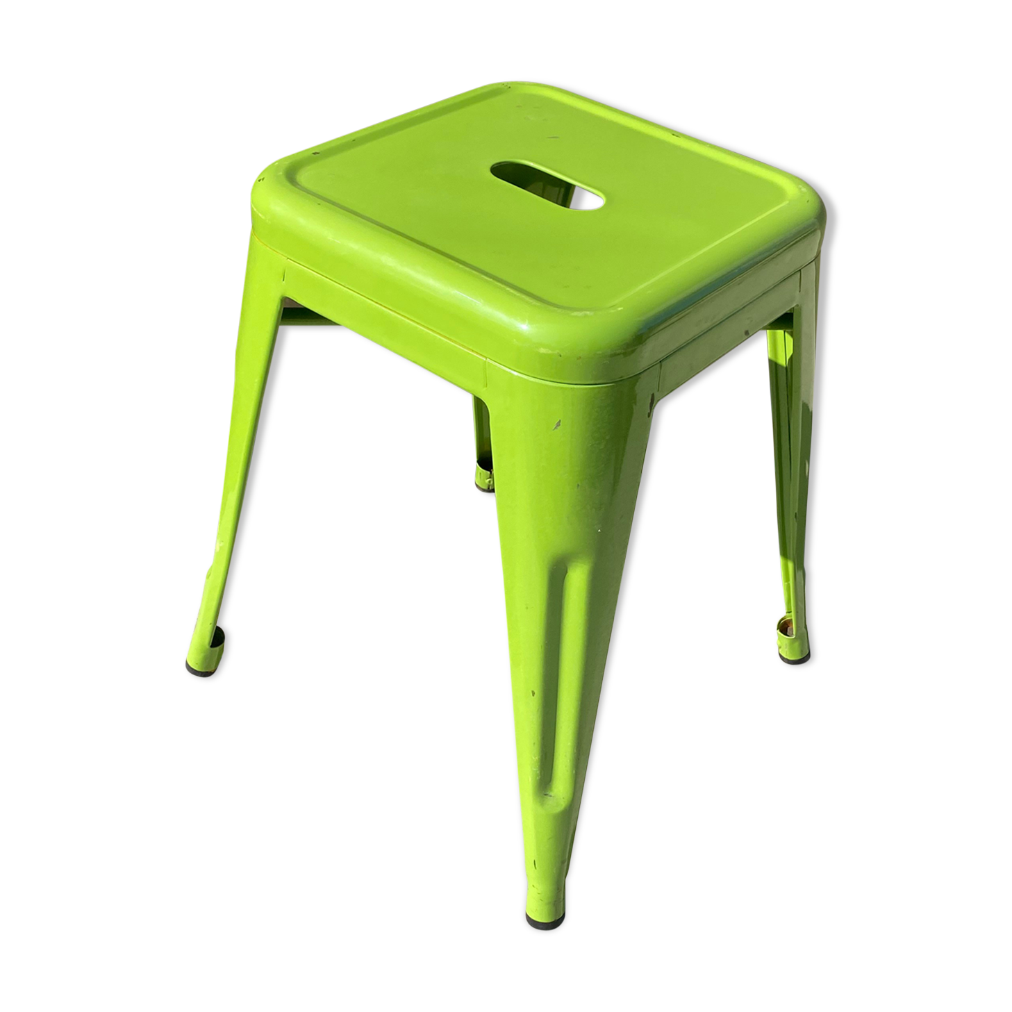 Green industrial tabouret
