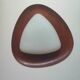 Scandinavian ceiling light in teak and glass
