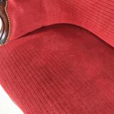 Red velvet bench