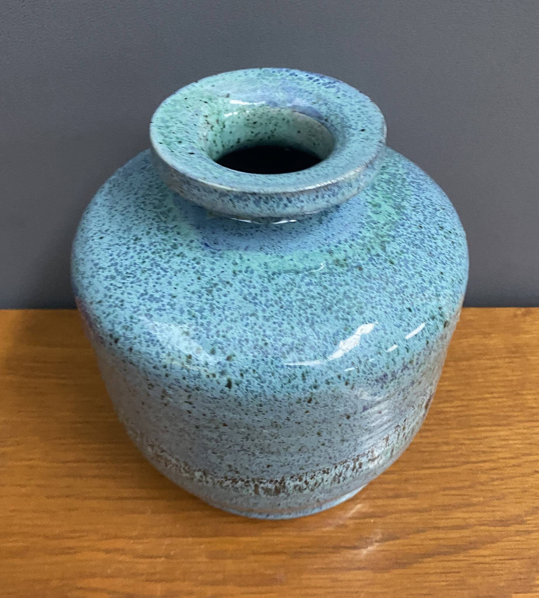Blue vase by Lawel West Germany