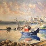 Tableau ancien , Marine signée André Cartayrade (1921-2016)