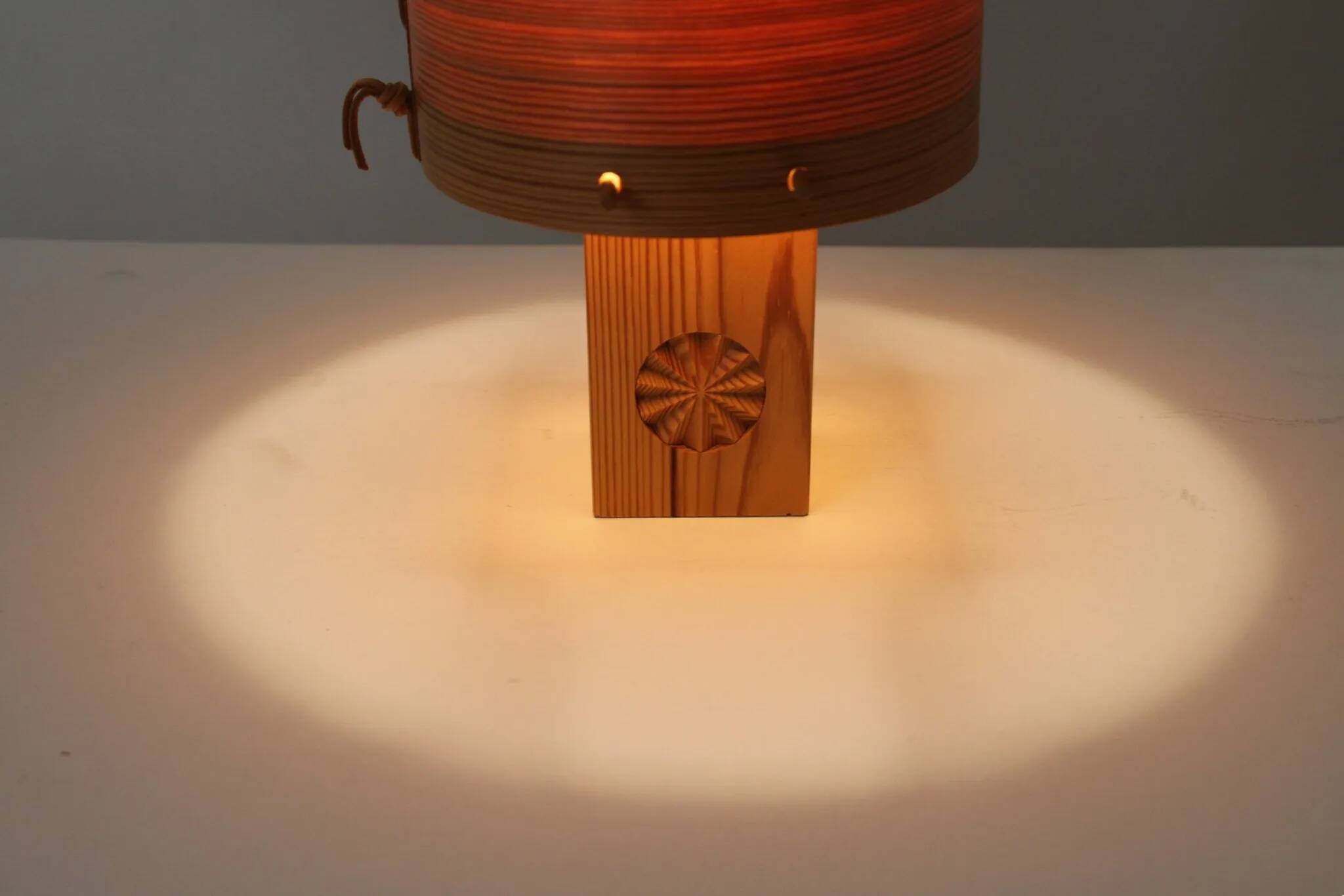 Pine Table Lamp by Pileprodukter, Lund – Sweden, 1970s