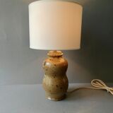 Bilobed stoneware lamp from the 70s