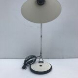 Table Aluminor lamp adjustable white metal and chrome vintage
