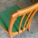 6 vintage green chairs