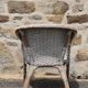 Garden wicker chair