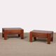 Paire de tables de chevet en orme pour Maison Regain, 1970