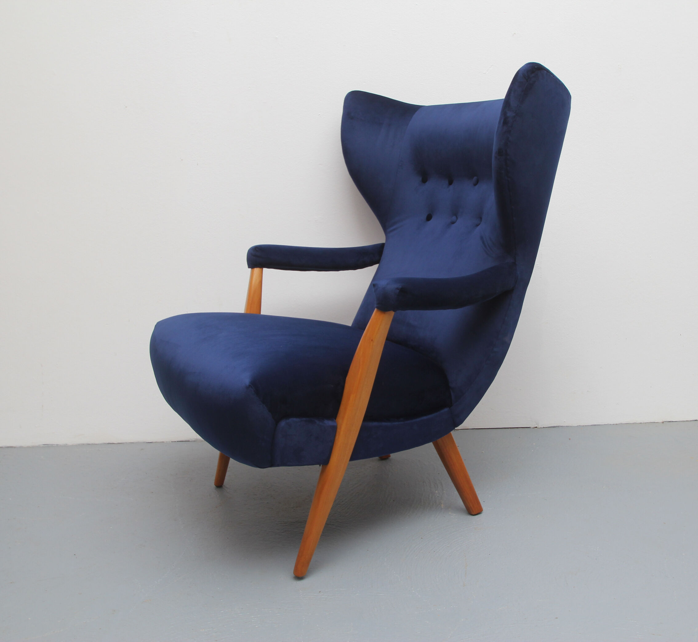 1950s highjack chair with stool, completely restored