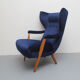 1950s highjack chair with stool, completely restored