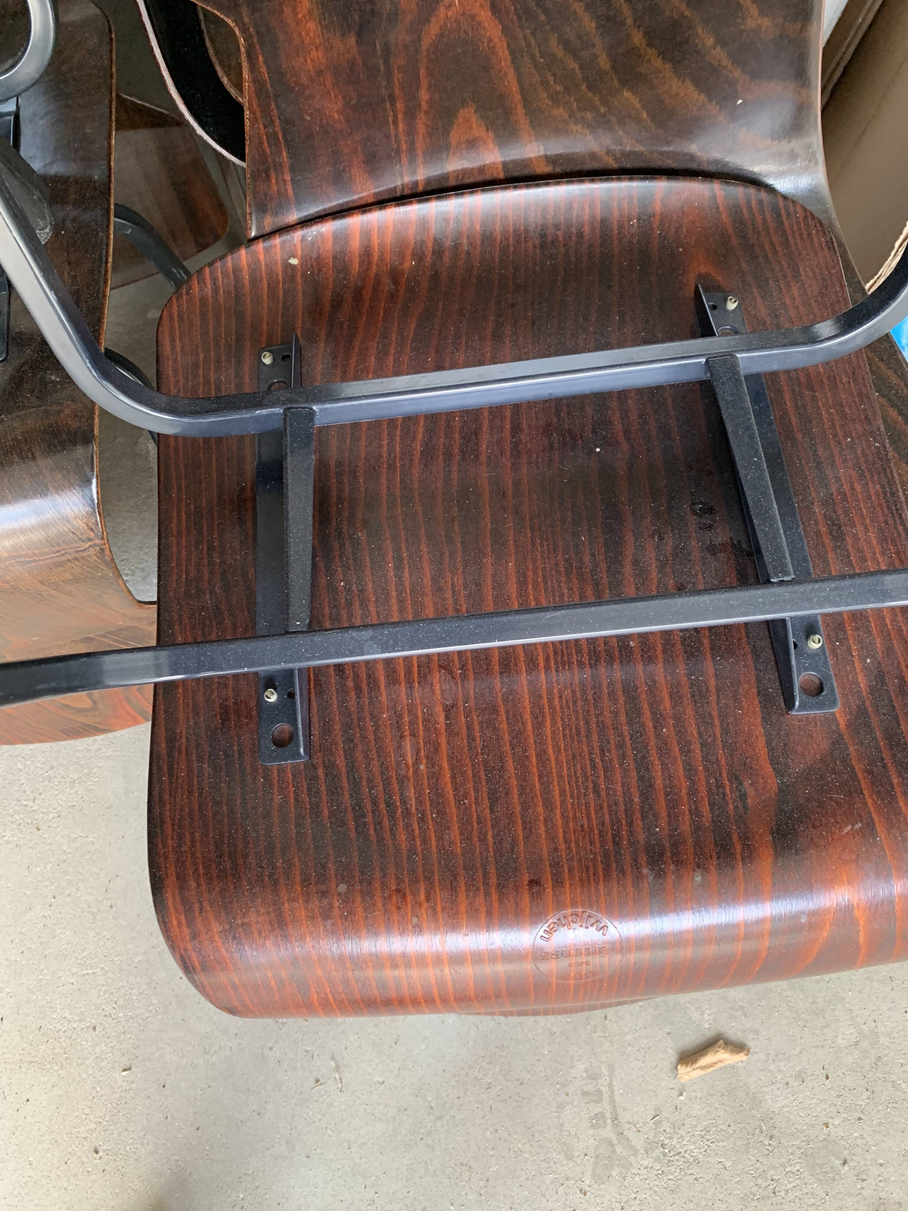 Set of 6 rosewood chairs Eromes