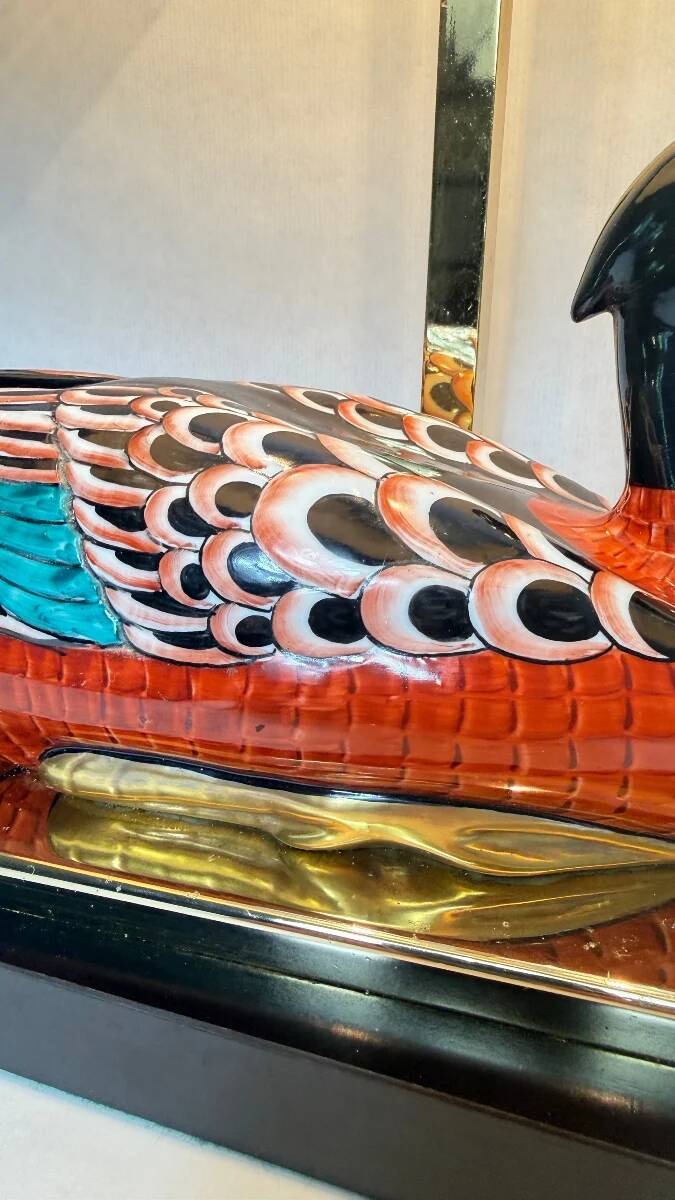 Duck lamp in porcelain Manifattura Porcellane Artistiche Firenze