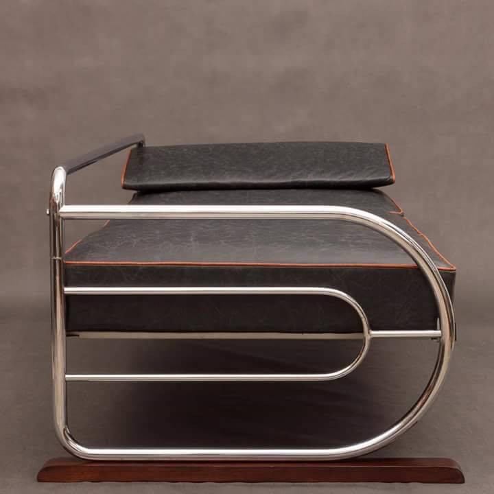 Canapé daybed by Hynek Gottwald, Czech Bauhaus 1940s