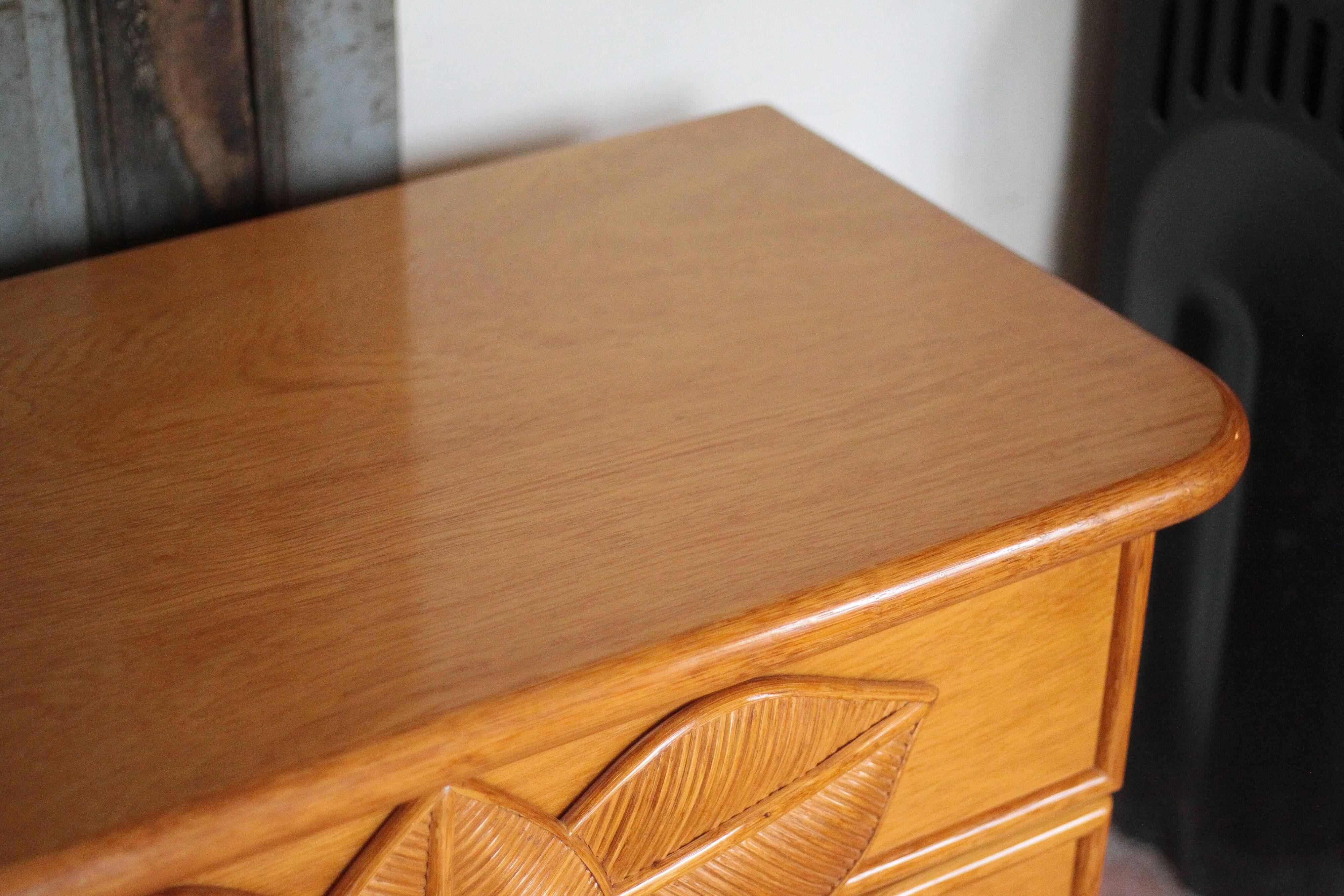 Vintage chest of drawers, Maugrion rattan chest of drawers for Roche Bobois