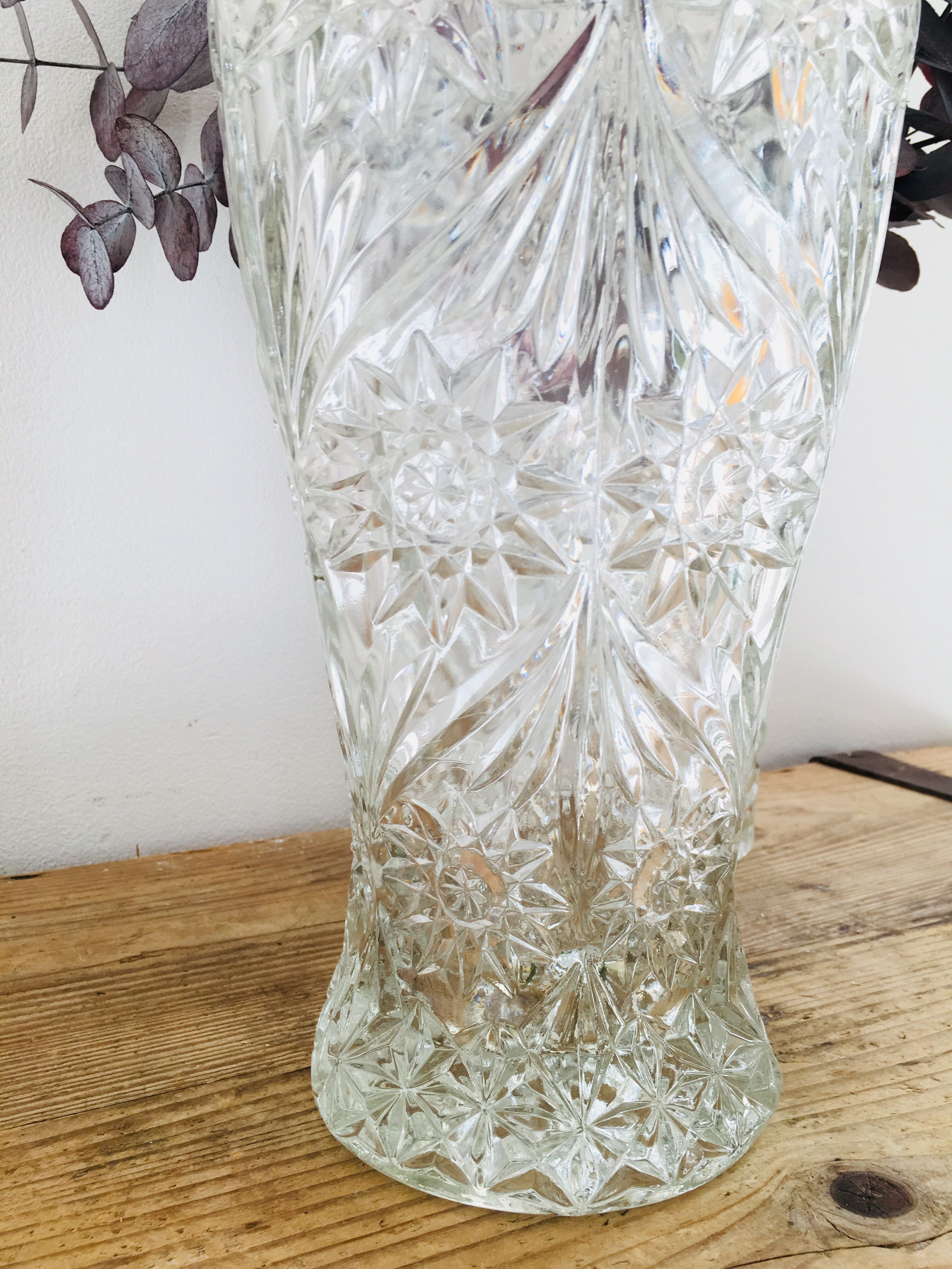 Old crystal vase