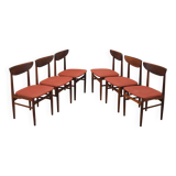 Set of six rosewood chairs, Danish design, 1970s, manufacturer: Skovby Møbe