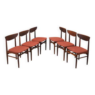 Set of six rosewood chairs, Danish design, 1970s, manufacturer: Skovby Møbe