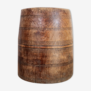 Old wooden pot