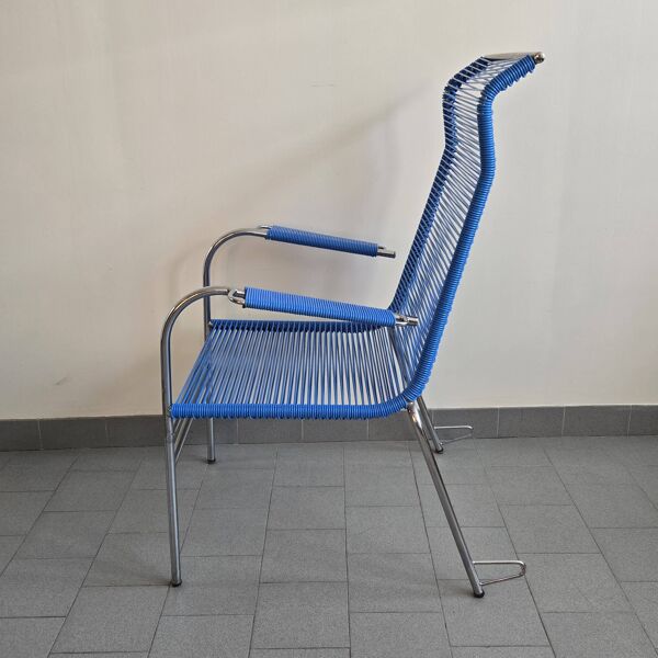 Fauteuil scoubidou vintage 1960