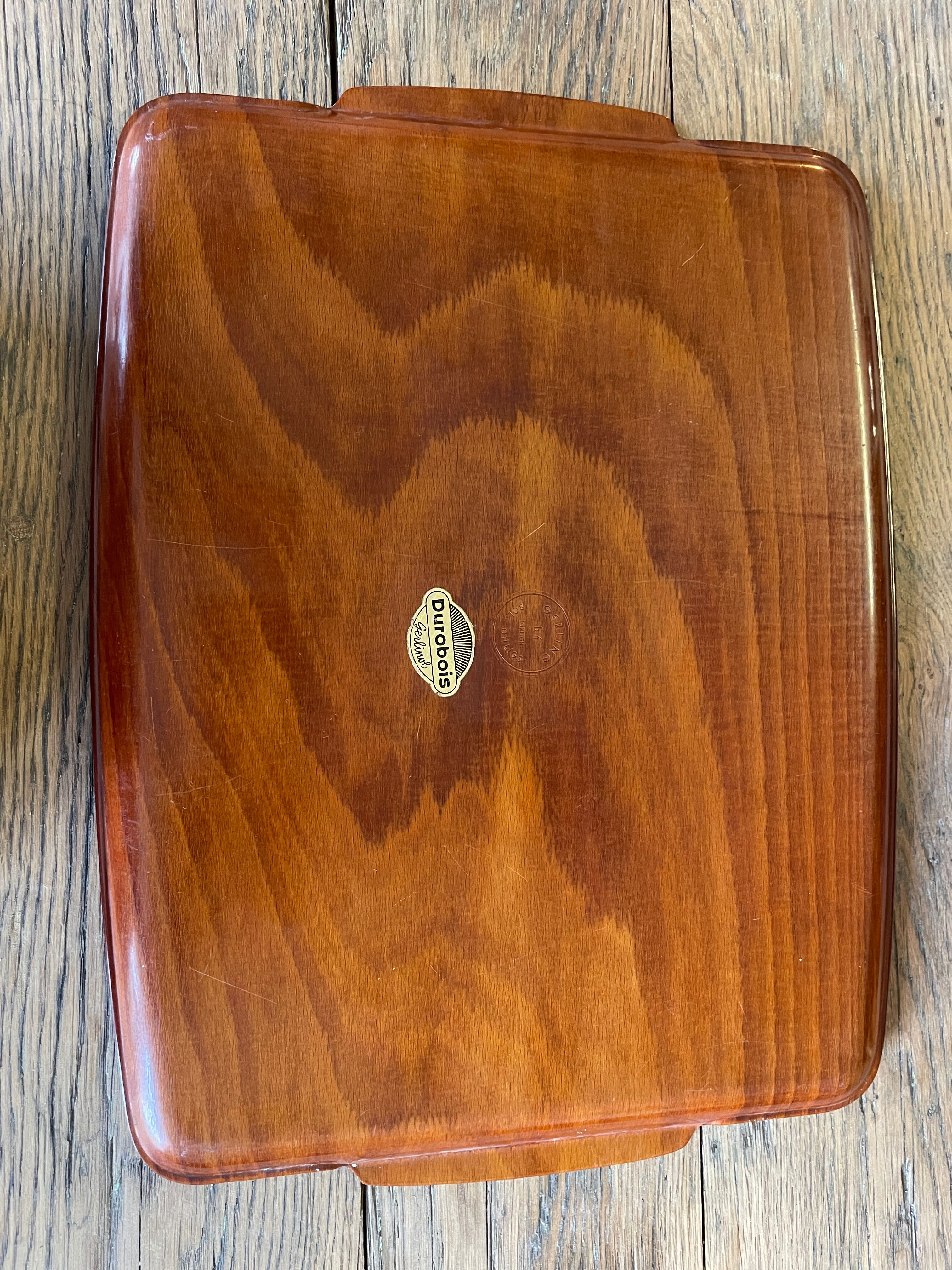 Teak tray 60s Gerlinol-Durobois