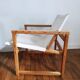 Paire de fauteuils toilés années 70