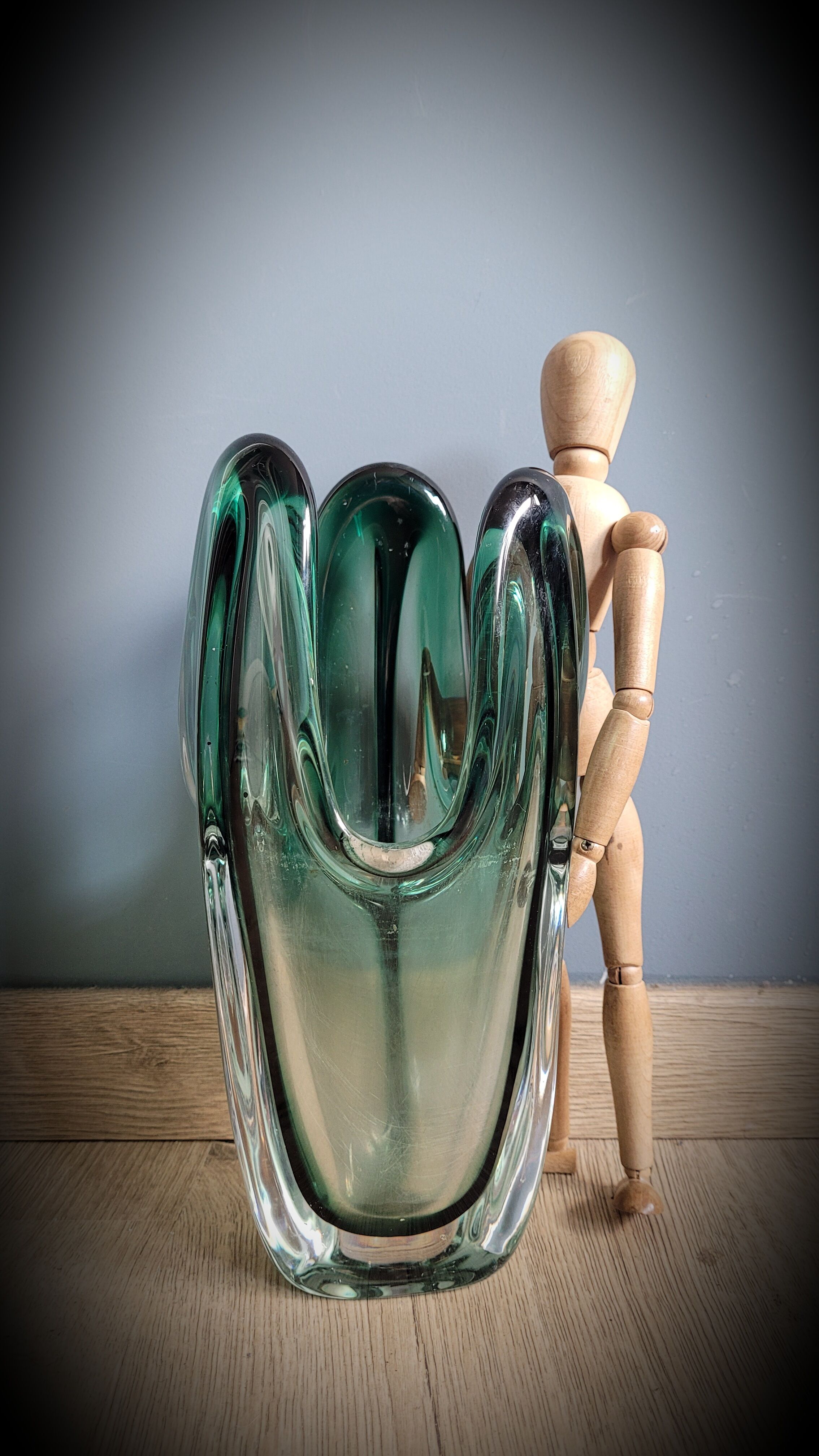 Green Murano vase