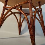 Rattan coffee table circa 1955