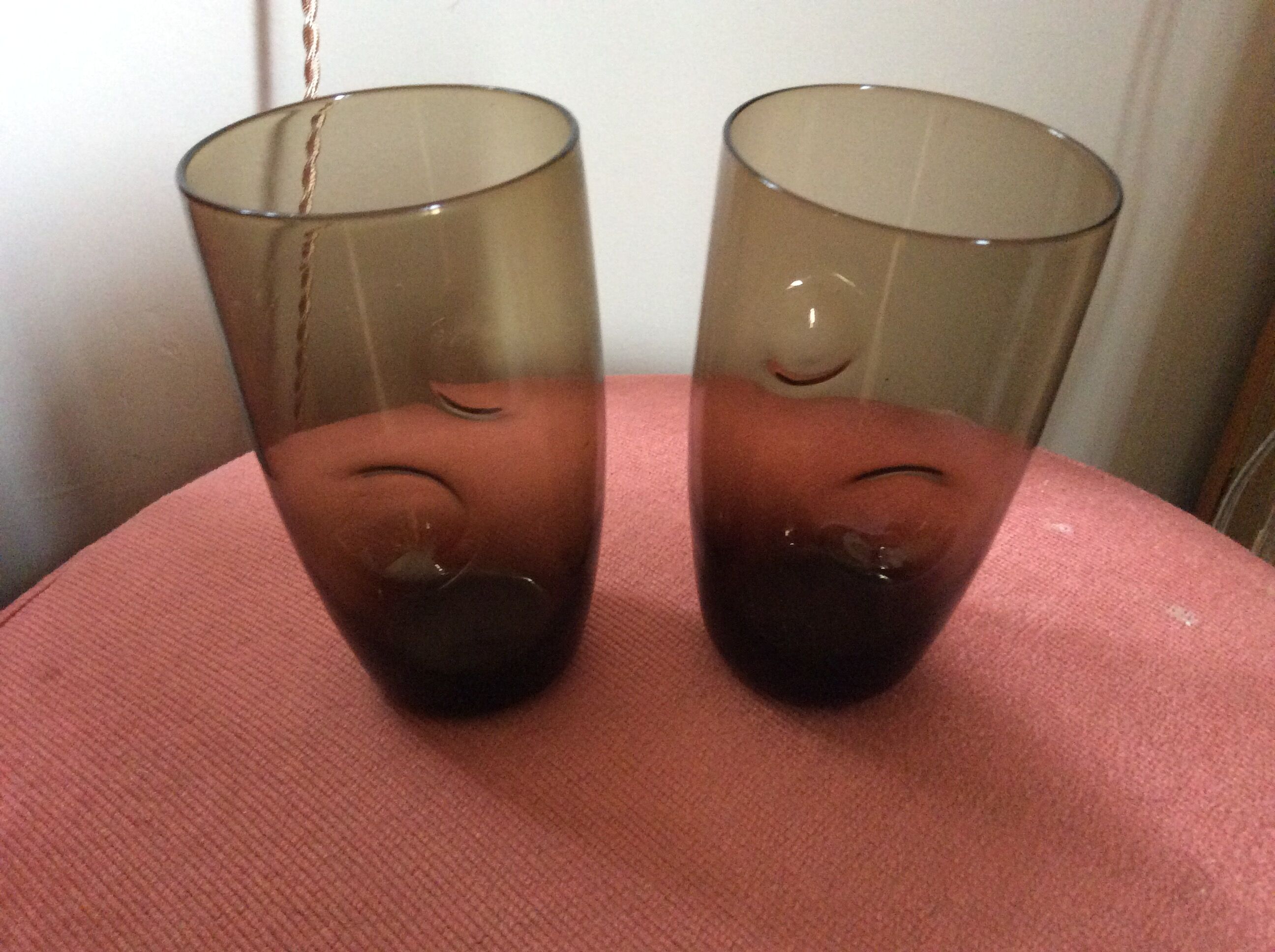 Series of 5 vintage glasses