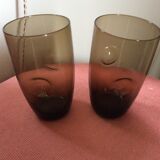Series of 5 vintage glasses