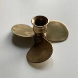 Propeller candle holder in solid brass