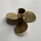 Propeller candle holder in solid brass