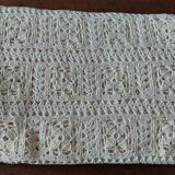 Vintage crochet cotton bedspread 120 X 220 cm