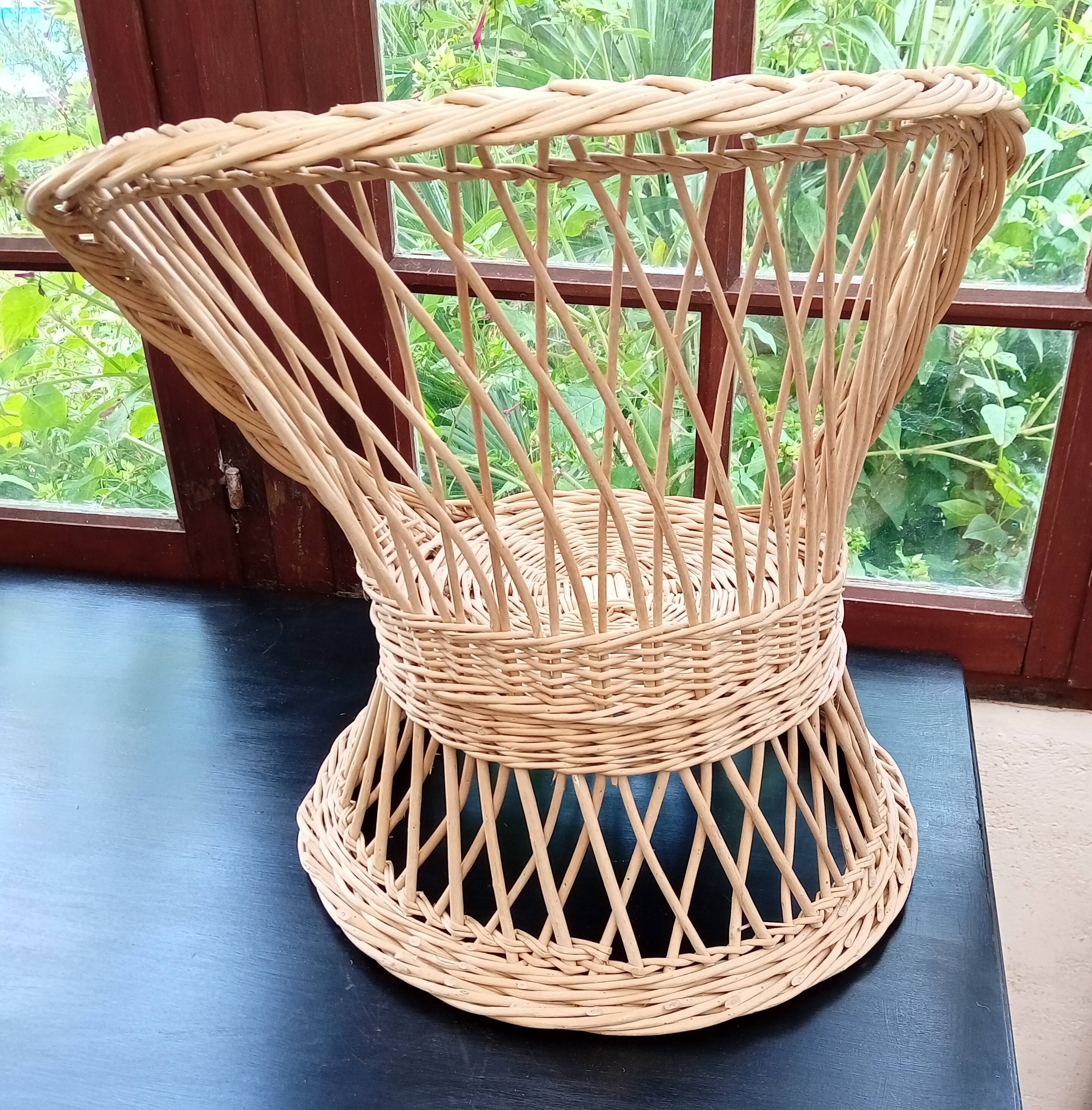 Rattan children's armchair