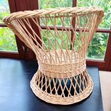 Fauteuil enfant en rotin