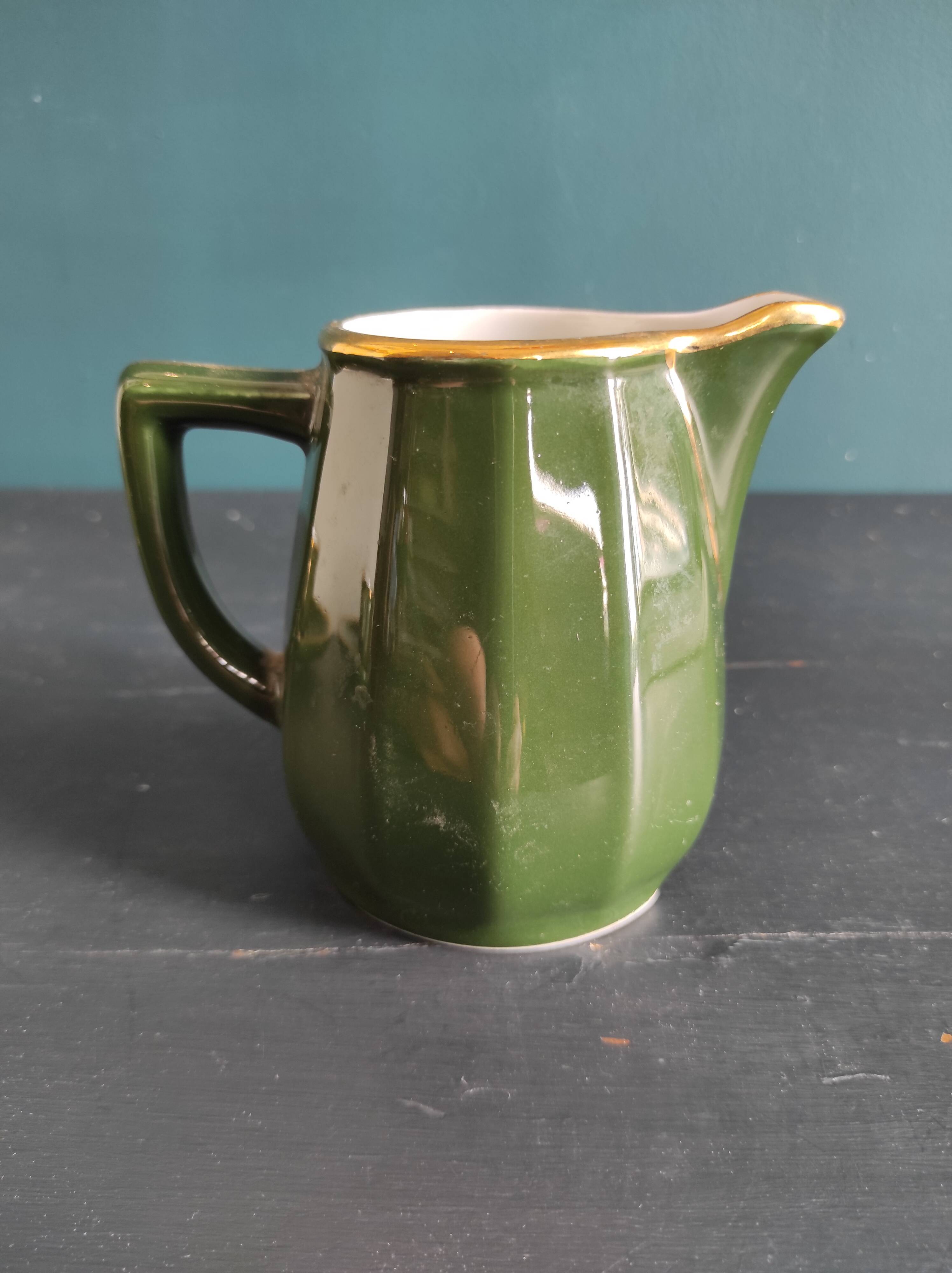 Service à café vert vintage français, de Apilco