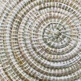 Berber ethnic basket white wool