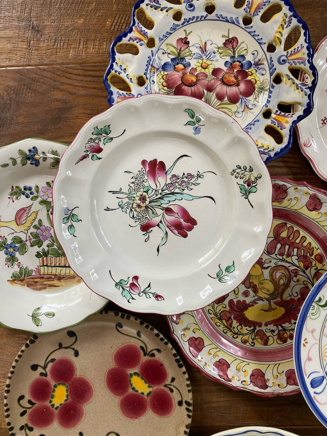 Mismatched antique plates