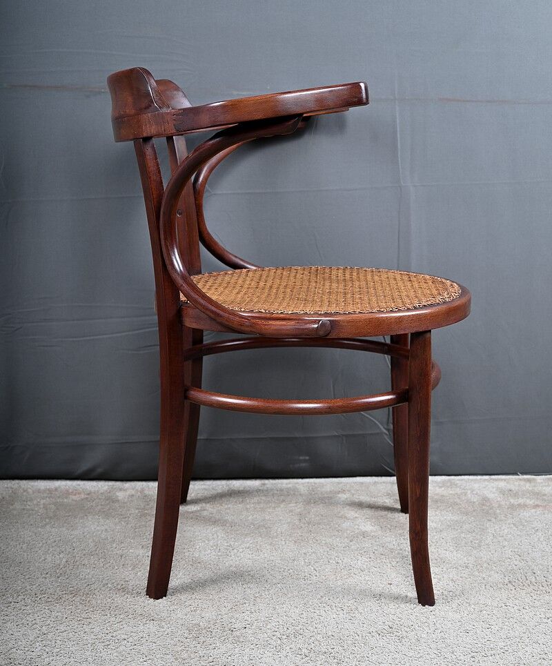 Curved beech armchair, Baumann house – early 20th century
