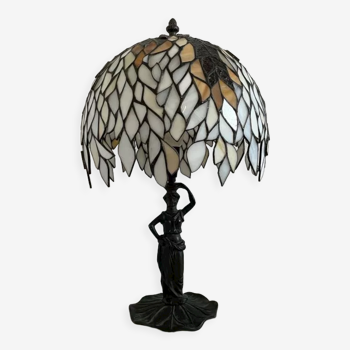 Woman's bronze lamp