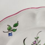 Plate Lunéville hand painted flowers