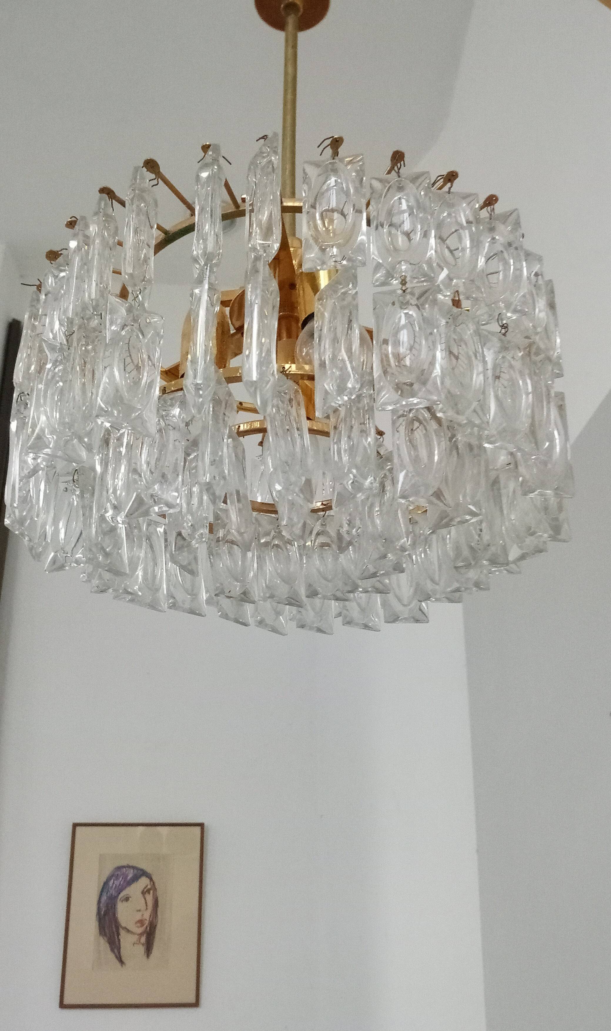 Chandelier by bakalowits & söhne, austria, 1960s