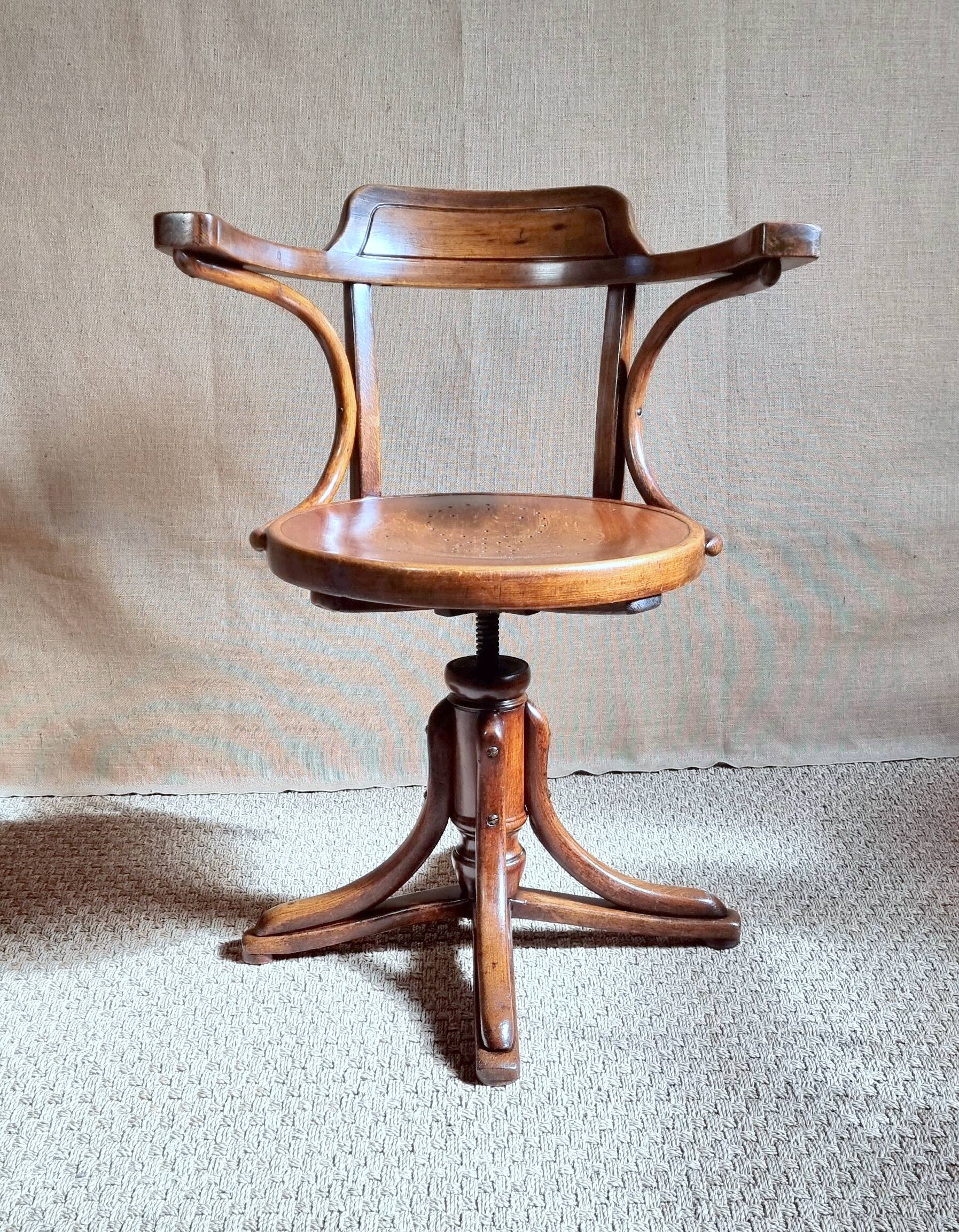 J&J KOHN swivel office chair, early 20th century