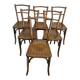 Serie de 6 chaises de bistrot signé Baumann bois courbée 1930s