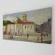 Oil on wood by Riccardo Capone Church 50s 60s