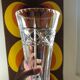 Large chiseled crystal vase