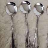 6 silver-plated metal spoons