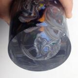 Boheme vase in multicolored thick glass splashes height 27 cm