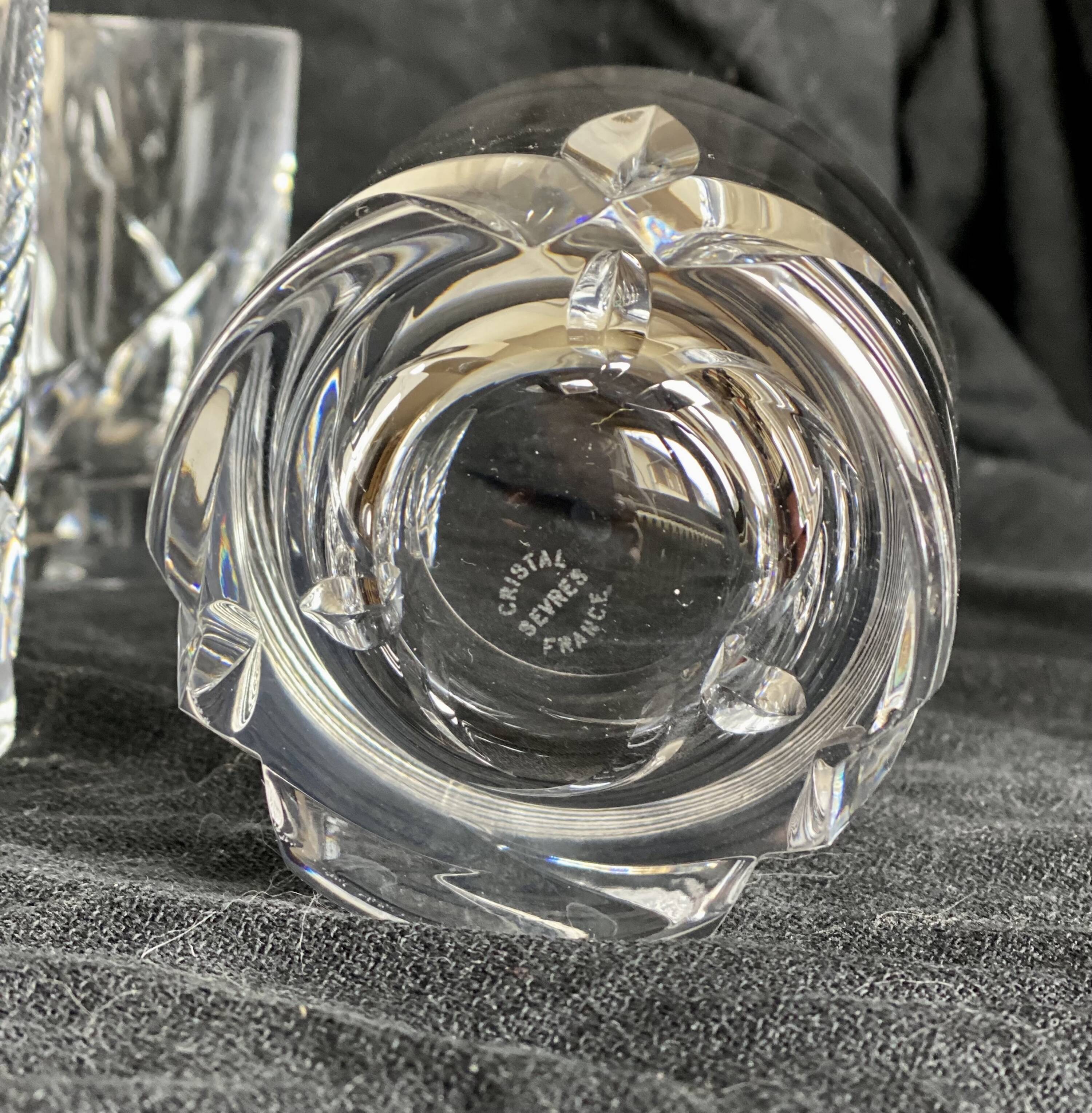 Service de 6 verres à whisky cristal taillé de sèvres